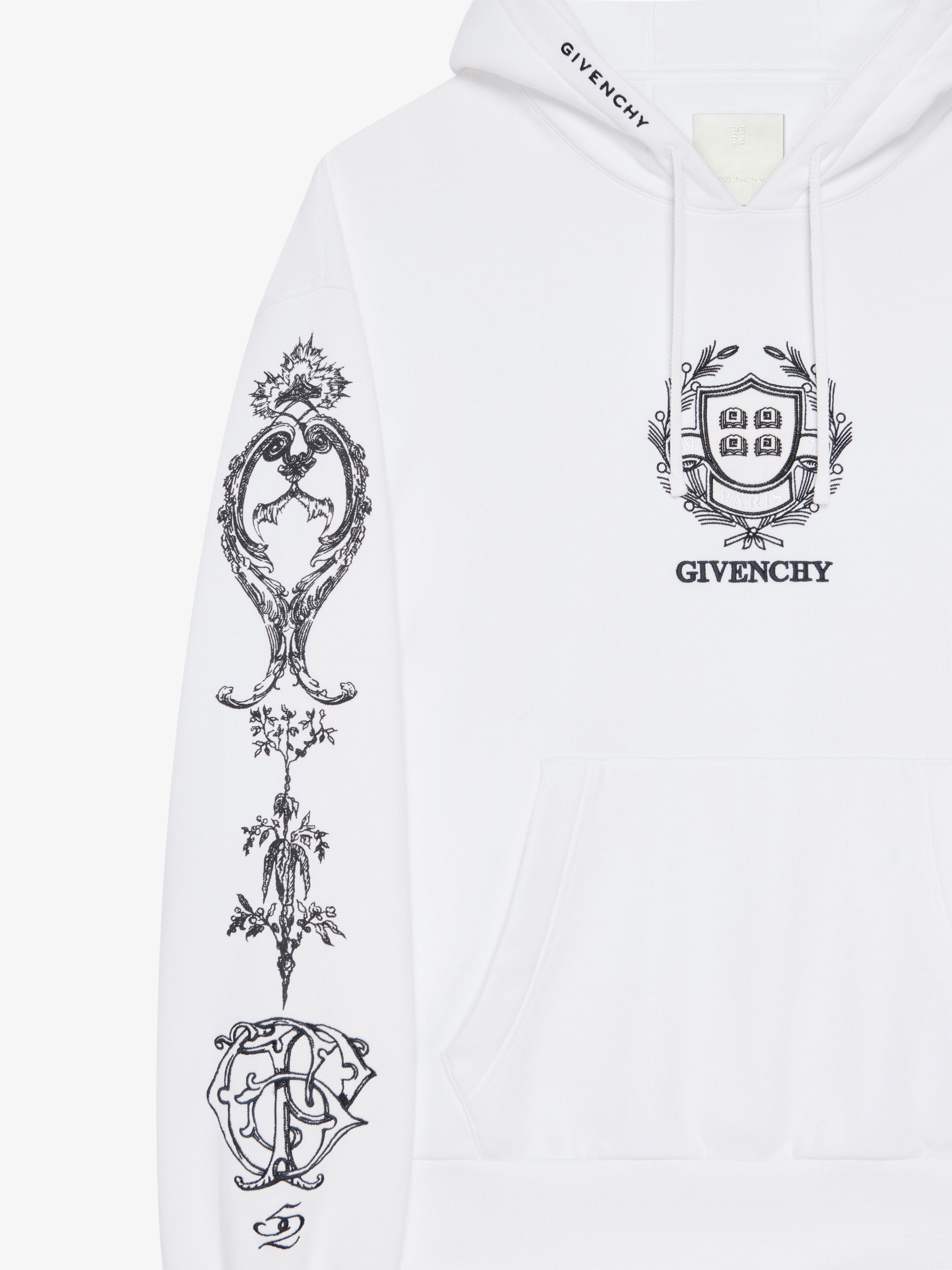 GIVENCHY CREST BOXY FIT HOODIE IN FLEECE - 5