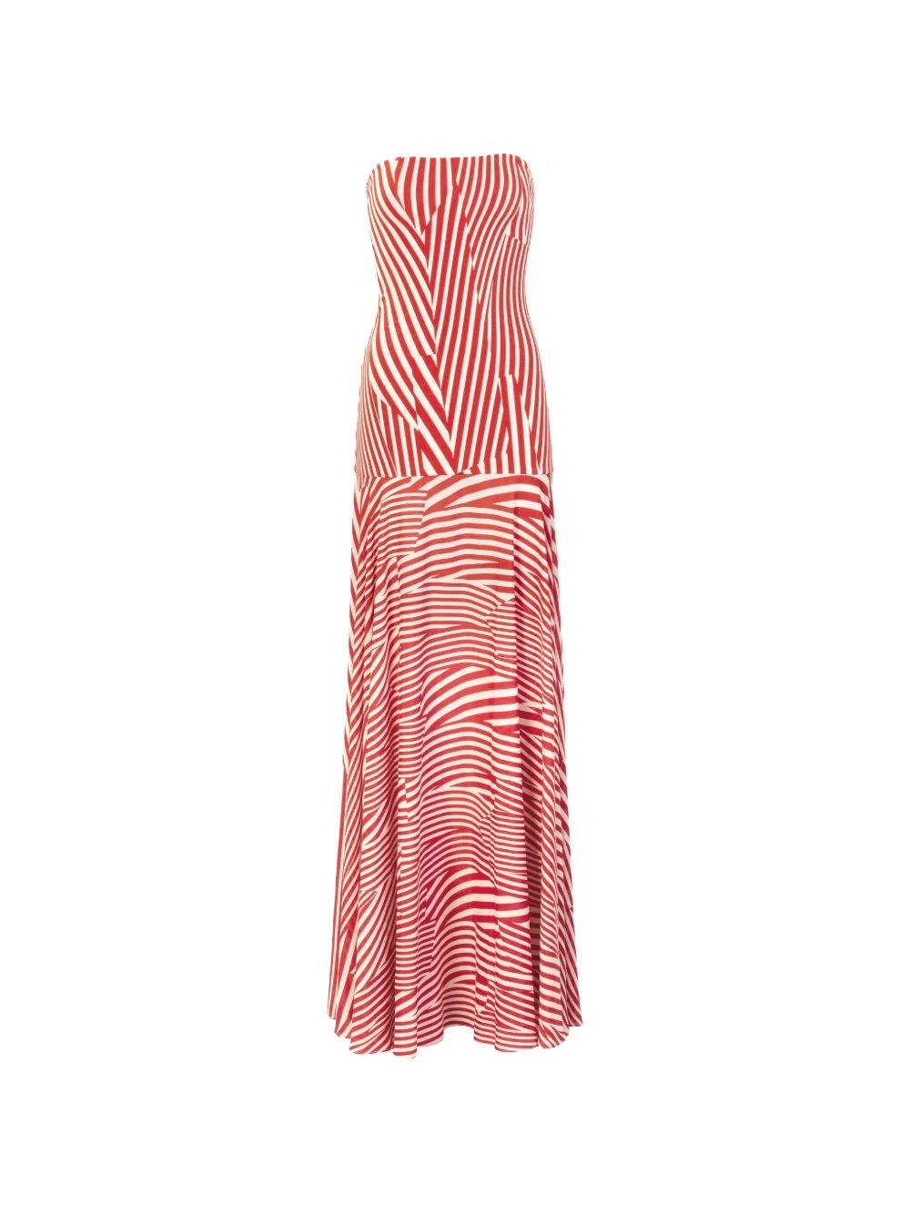 Muriel striped strapless maxi dress - 1