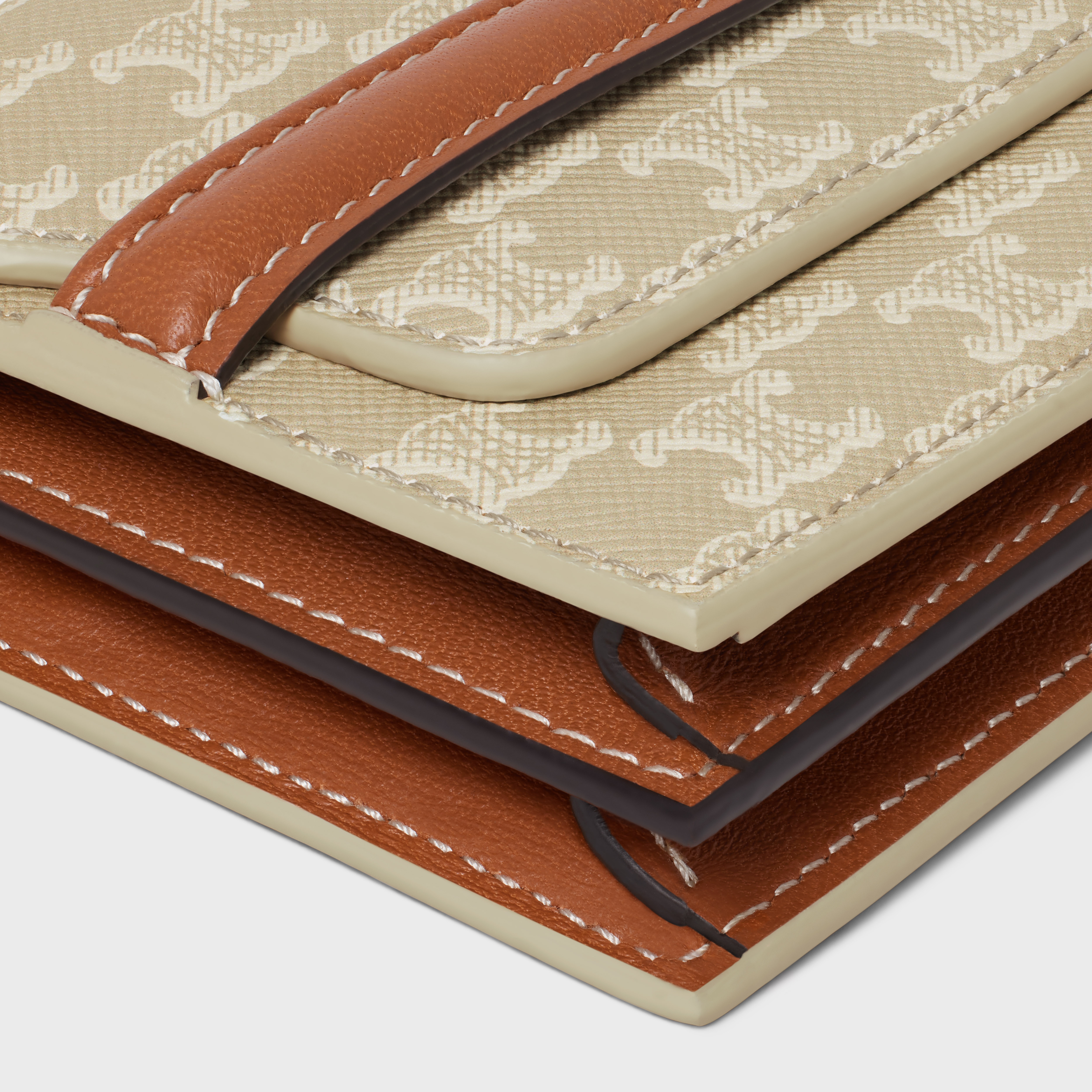 Business Card Holder in TRIOMPHE CANVAS AND LAMBSKIN - 5