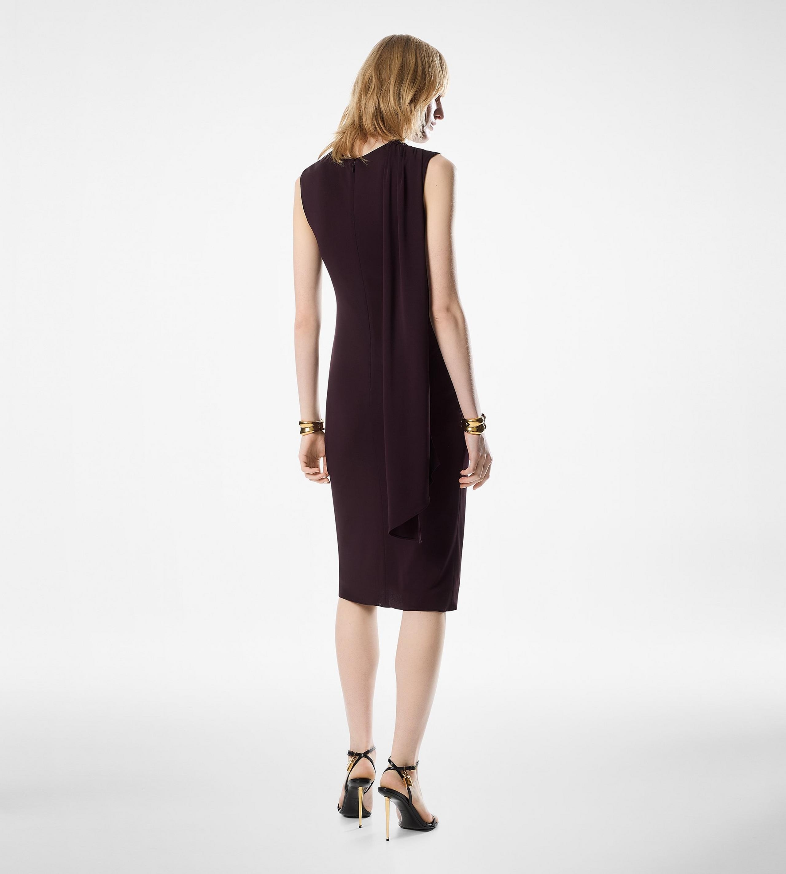 COCKTAIL DRESS WITH CUT OUT AND SCARF DETAIL - 4