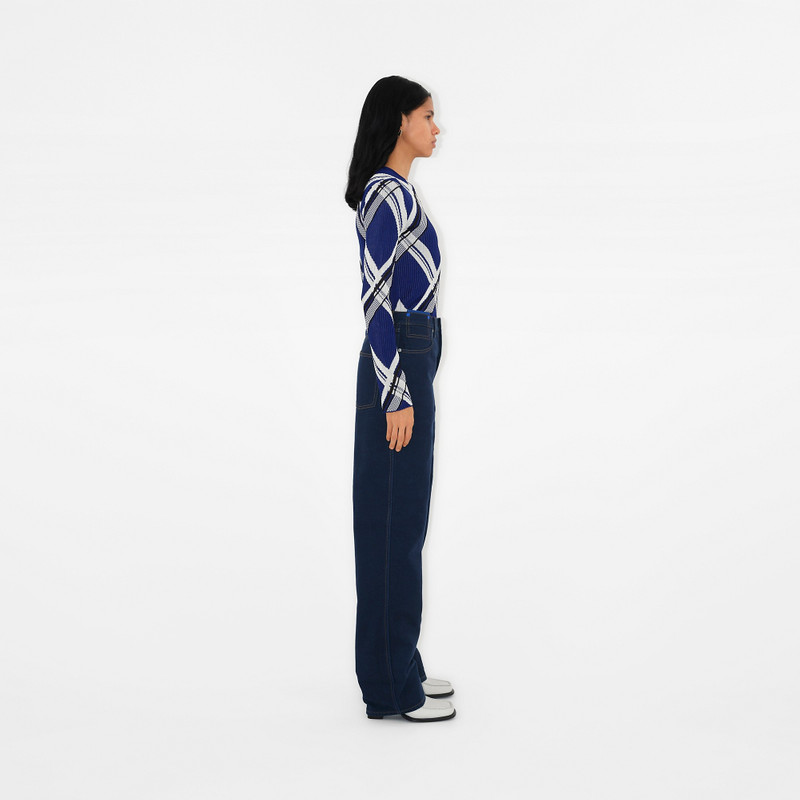 Check Silk Sweater 3