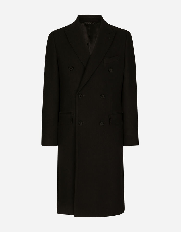 Double-breasted wool coat - 1