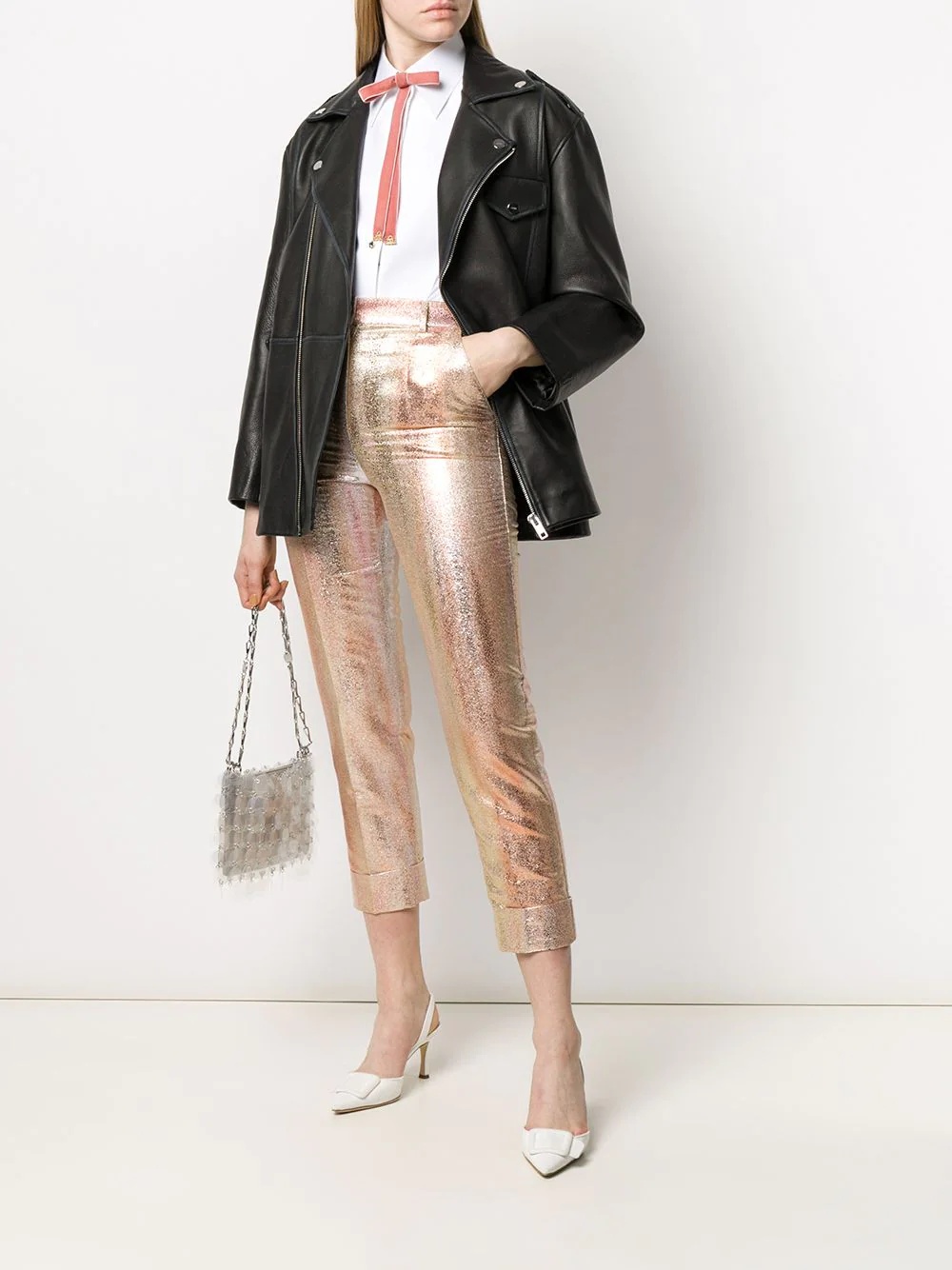 degradé-effect cropped trousers - 2
