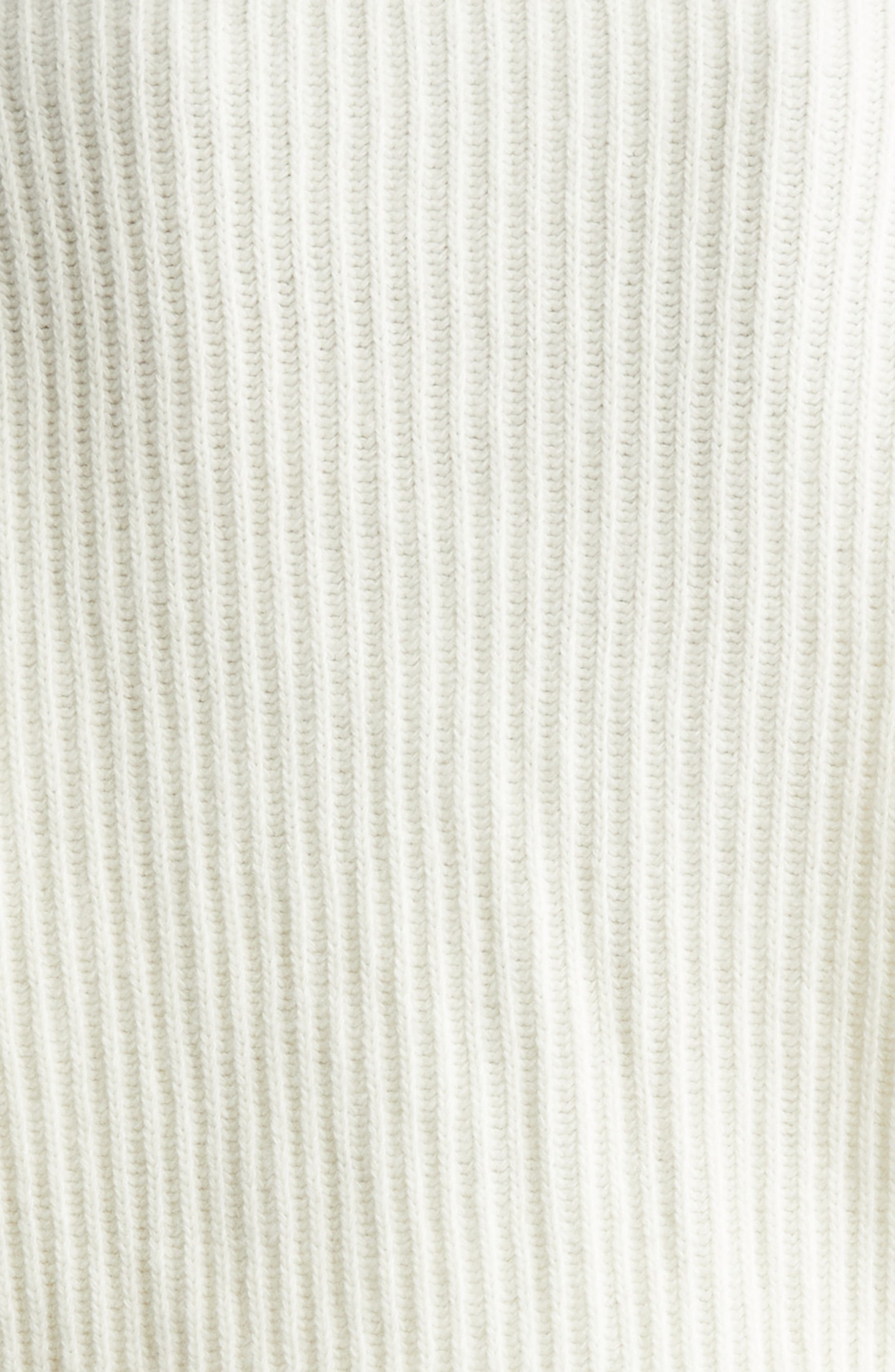 Moncler Rib Virgin Wool Turtleneck Sweater in White at Nordstrom - 7