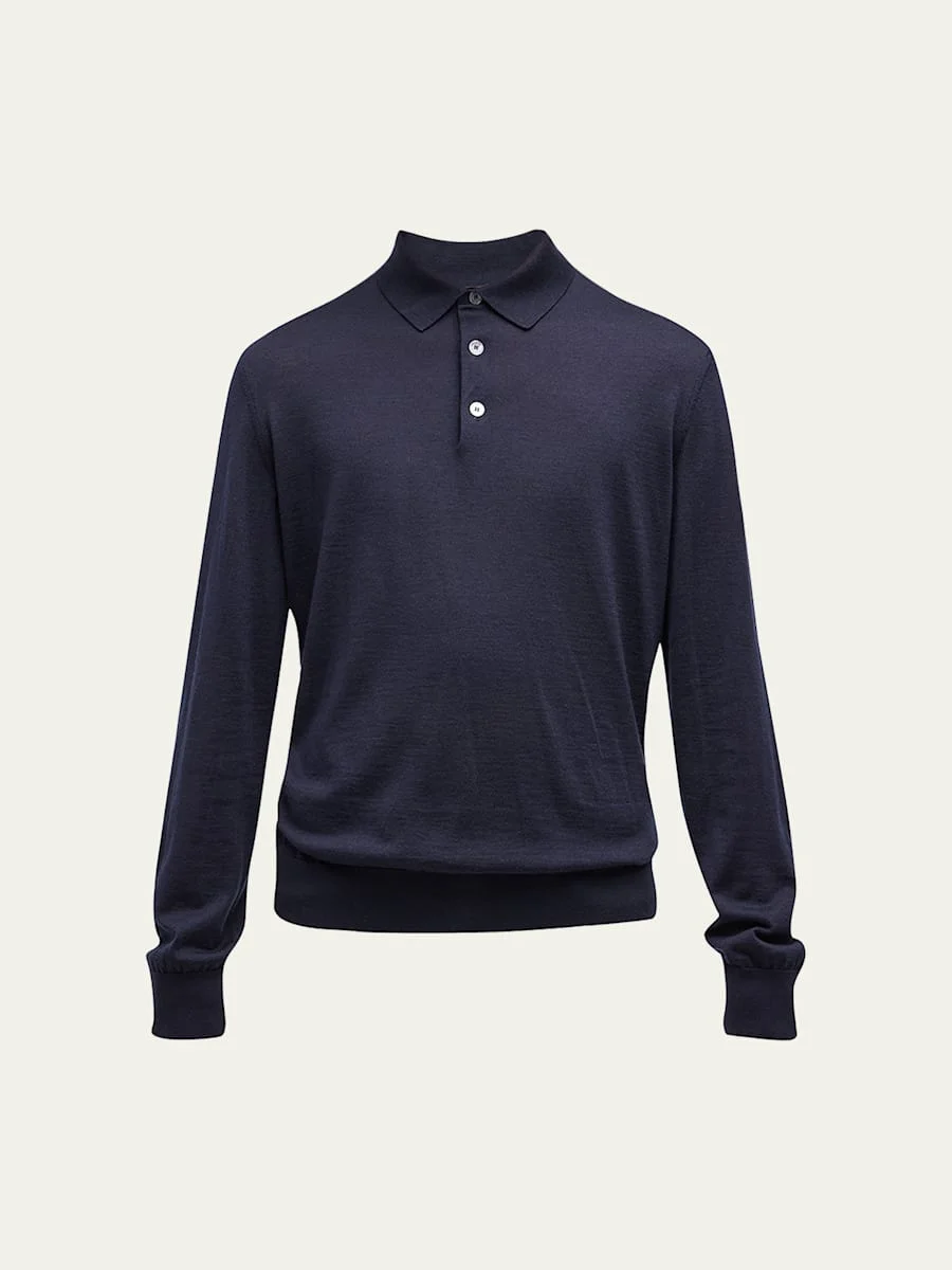 Men's Cashmere-Silk Polo Shirt - 1