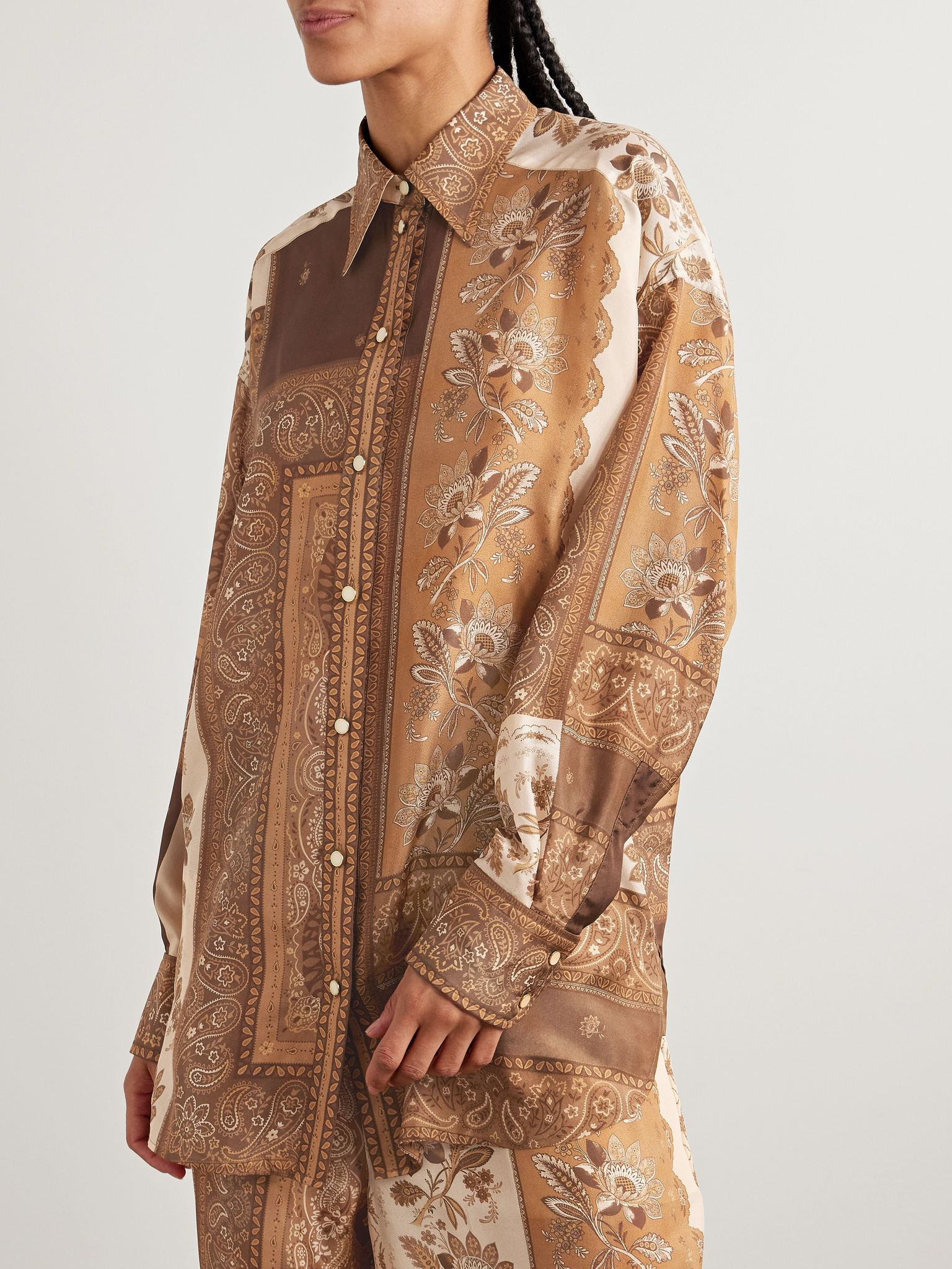 Lucky printed silk shirt Multi - 3