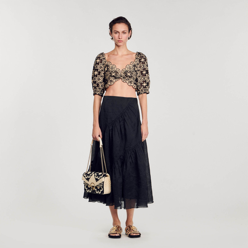Sandro BRODERIE ANGLAISE CROP TOP outlook