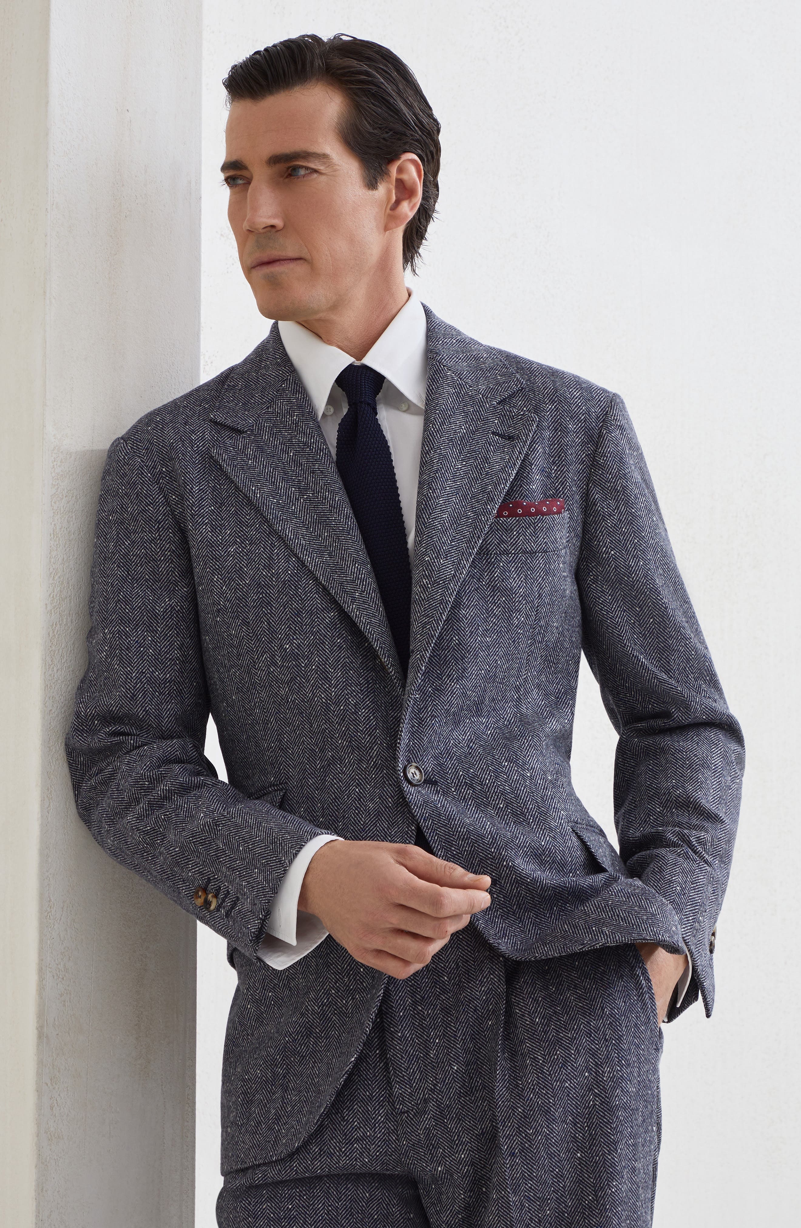 Brunello Cucinelli Deconstructed Cavallo blazer in Navy Blue at Nordstrom - 5