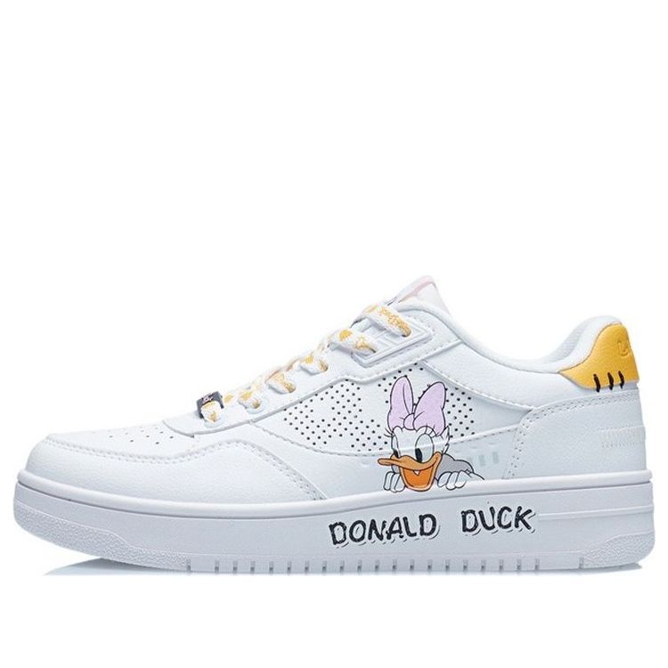 (WMNS) Li-Ning Classic Skateboarding x Disney 'White Yellow Daisy' AGCS146-2 - 1