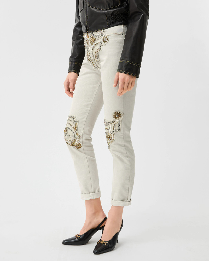 Embroidered Straight Jeans 4