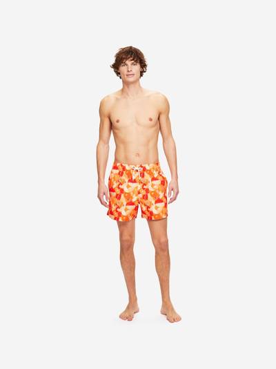 Derek Rose Men's Short Swim Shorts Maui 43 Orange outlook
