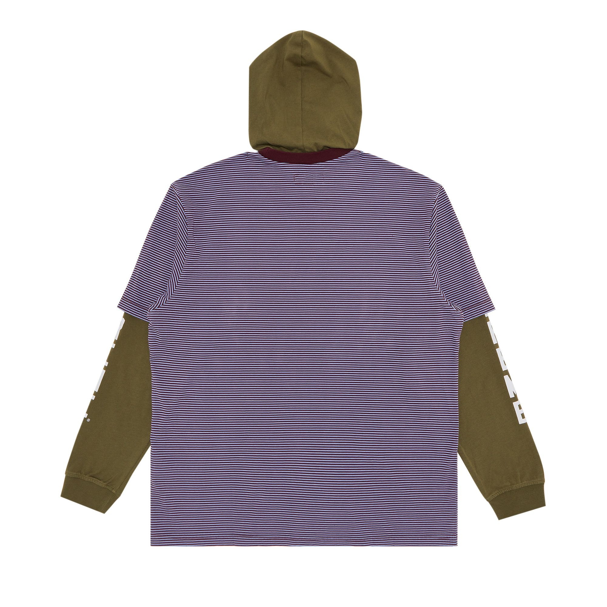 Supreme Layered Hooded Long-Sleeve Top 'Olive' - 2