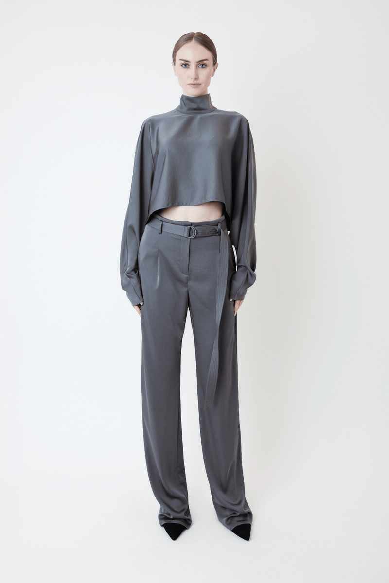 LAPOINTE Lightweight Satin Belted Pant outlook