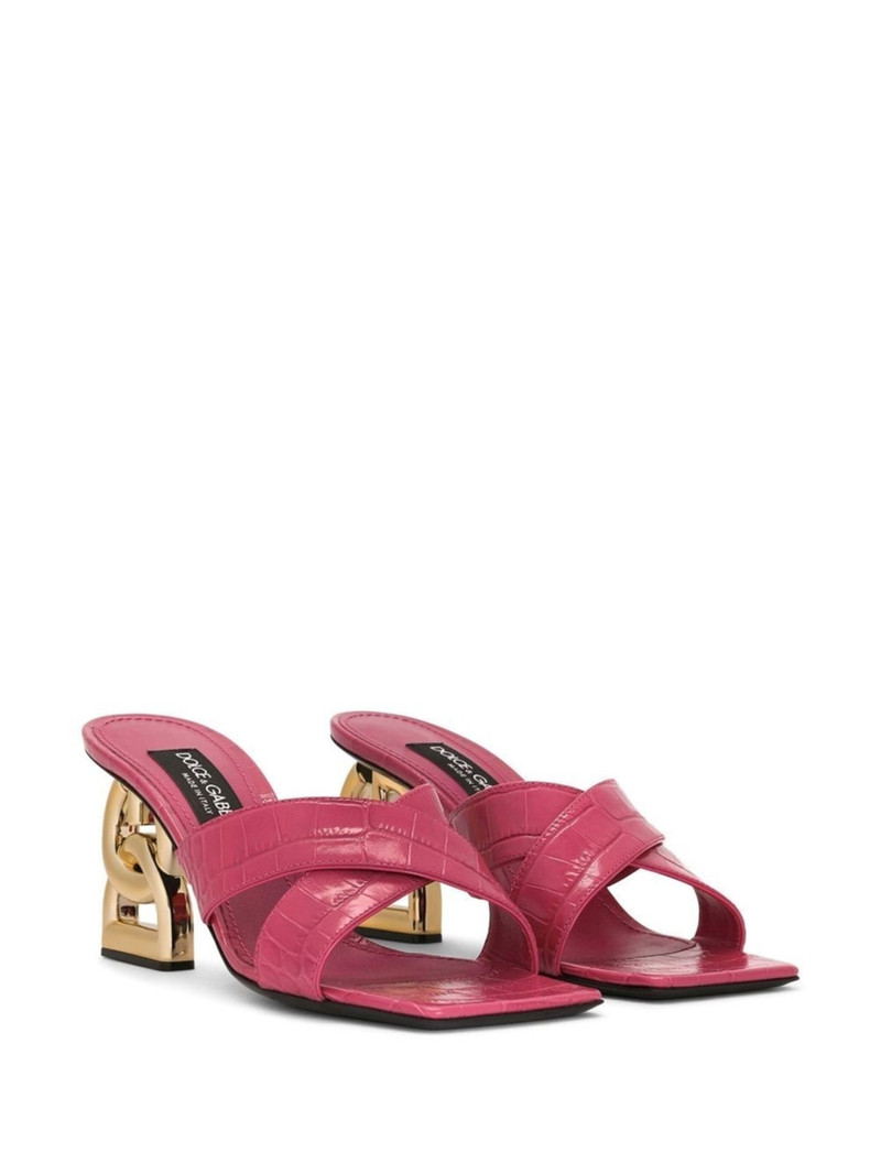 DG Pop crocodile-embossed mules 2