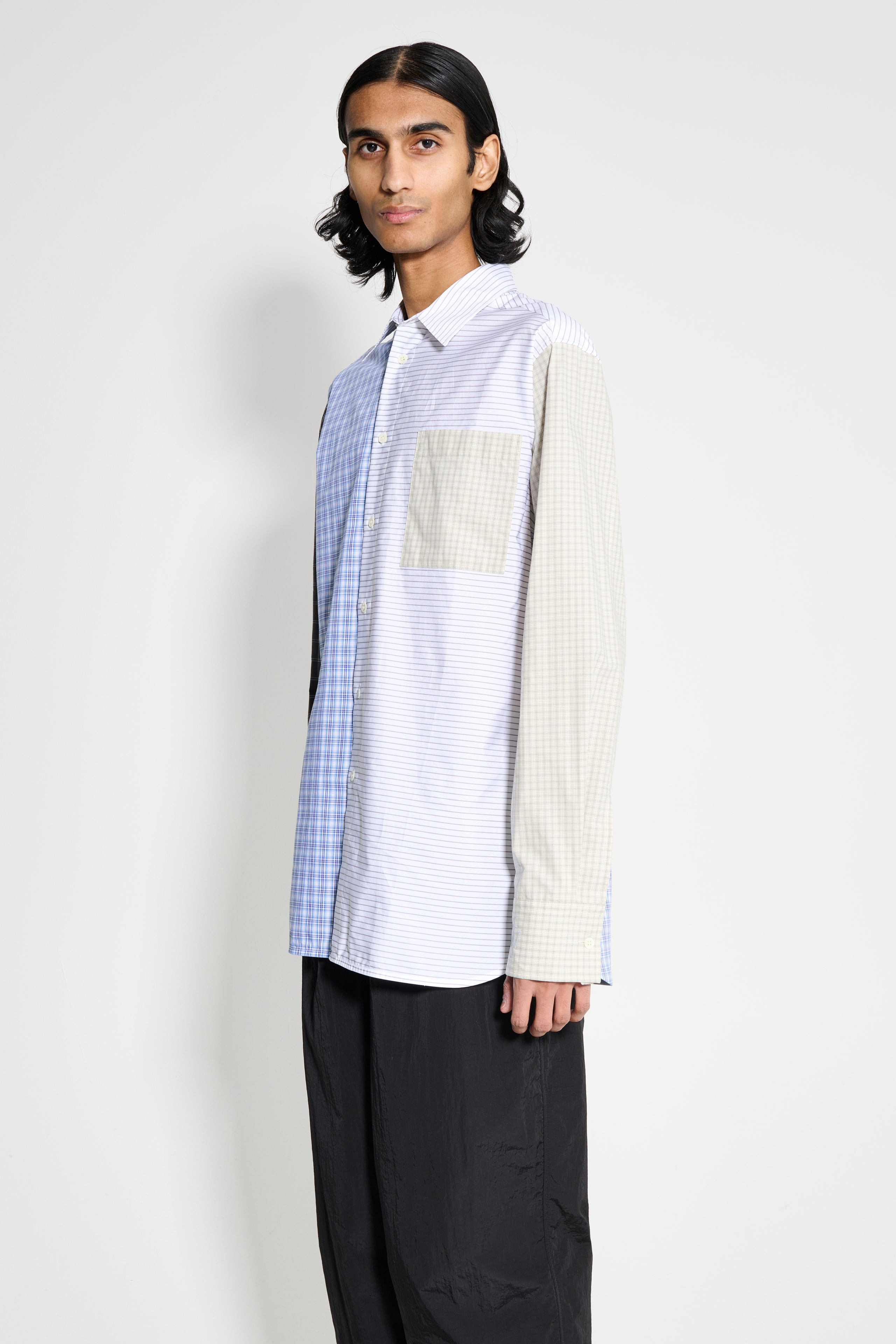 JW ANDERSON PATCHWORK SHIRT BLUE / MULTI - 3