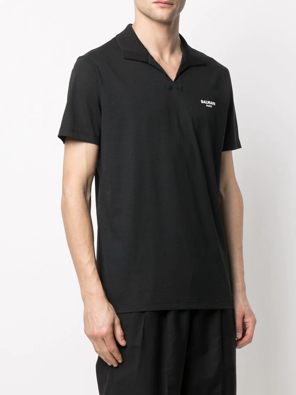 flocked logo polo shirt - 3