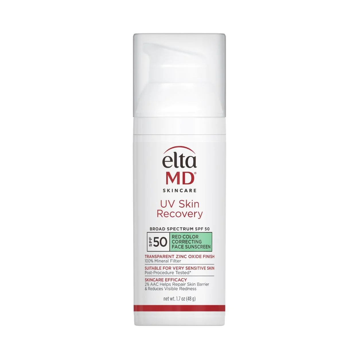 UV Skin Recovery Red Color Correcting Green Tint Broad Spectrum SPF 50 - 1