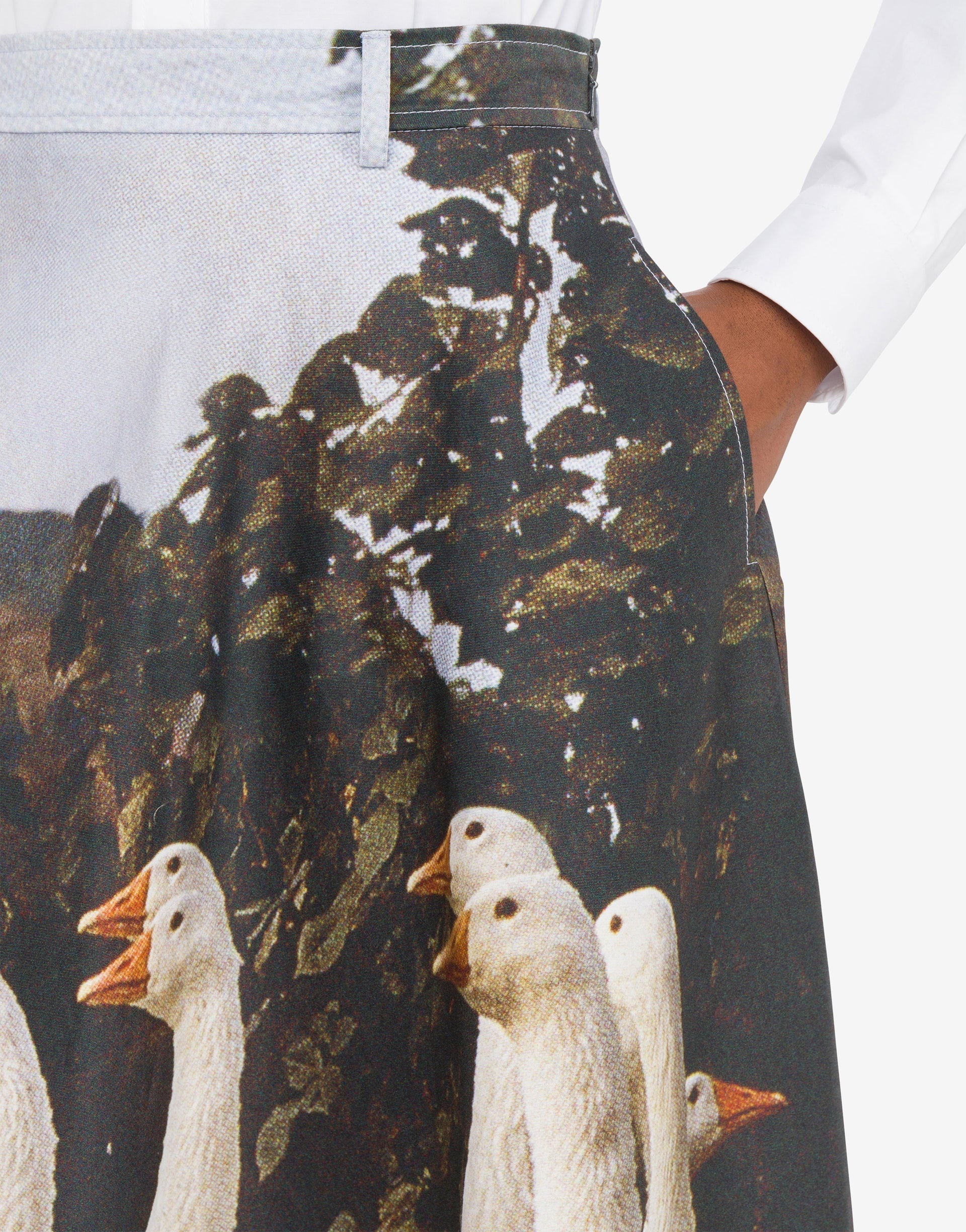 COTTON GABARDINE SKIRT GOOSE - 3
