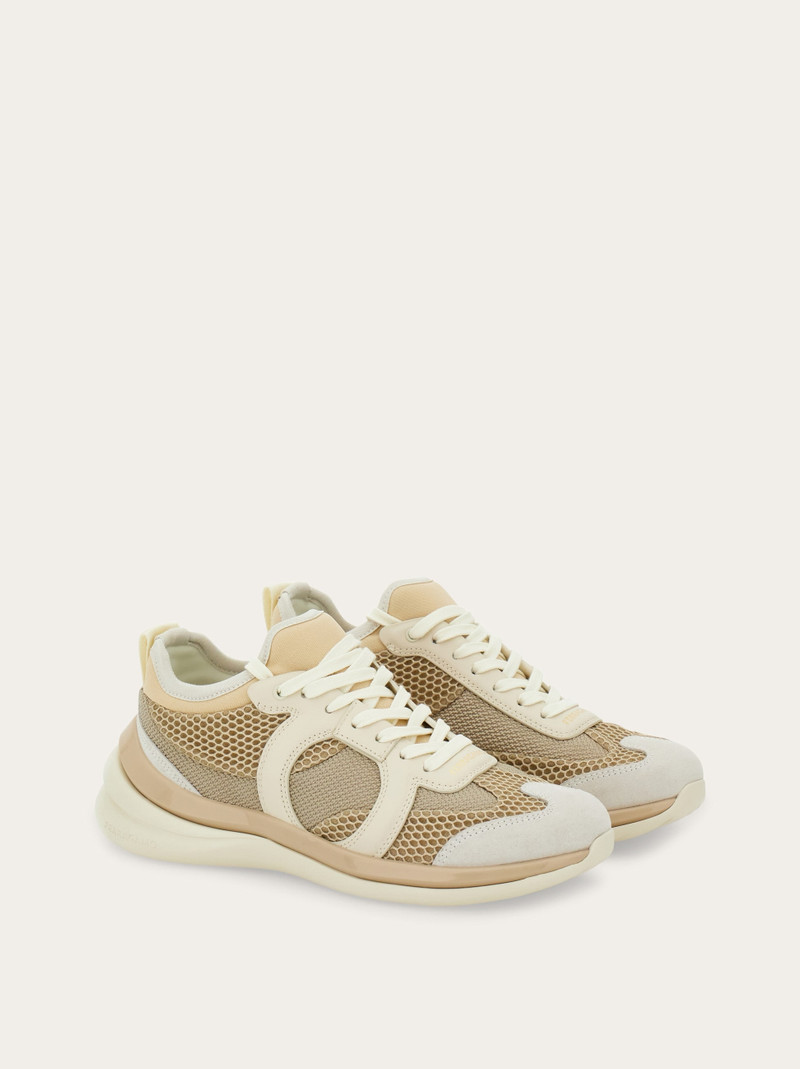 Gancini sneaker with mesh detail 2