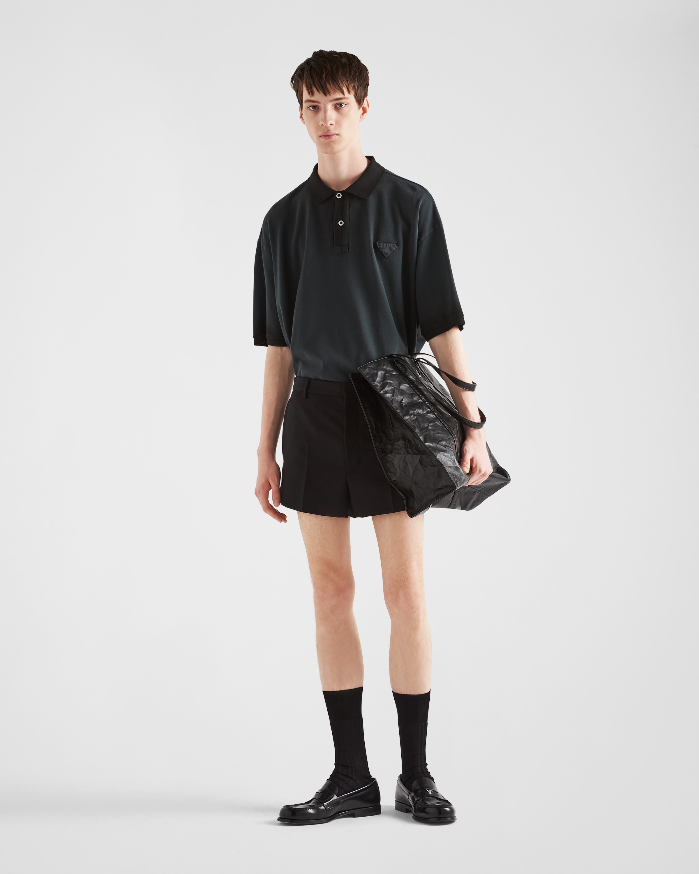 Oversized garment-dyed cotton polo shirt - 2