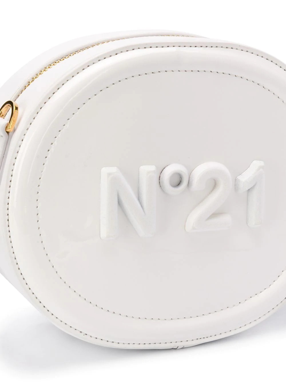 logo-stamped round crossbody bag - 4