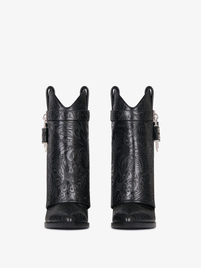 Givenchy SHARK LOCK COWBOY ANKLE BOOTS IN WESTERN LEATHER outlook