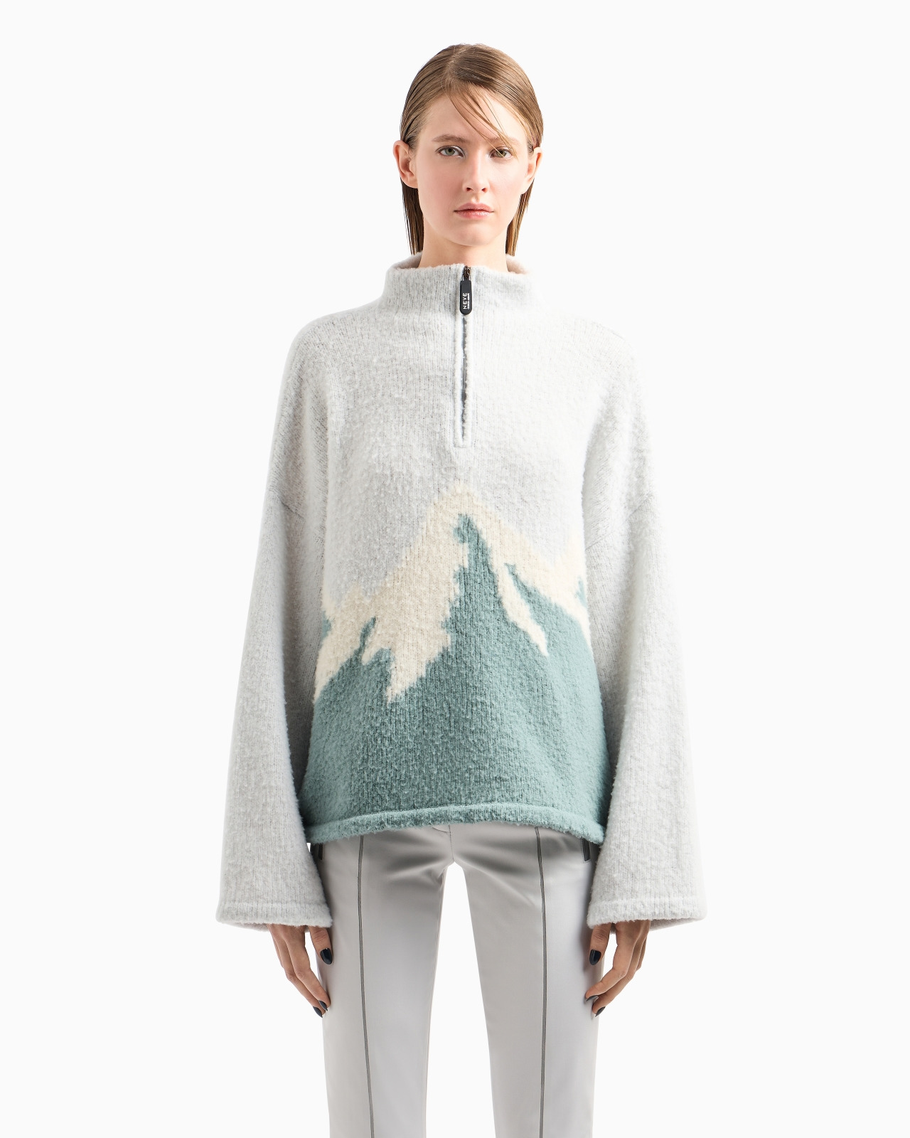 GIORGIO ARMANI NEVE JUMPER IN A JACQUARD VIRGIN WOOL BLEND - 4
