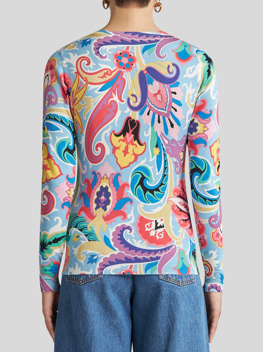 SWEATER WITH MULTICOLOURED FLORAL PRINT - 4