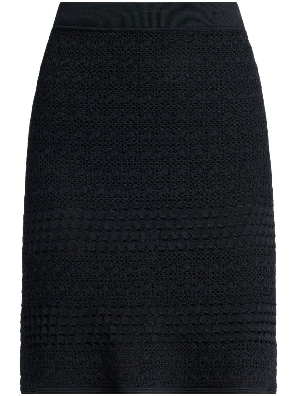 open-knit mini skirt - 1