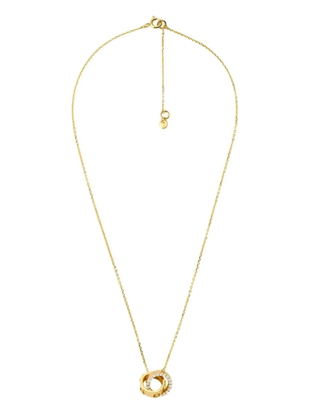 interlocking-circles rhinestone necklace - 1