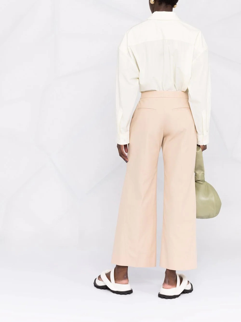 straight-leg cotton trousers - 6