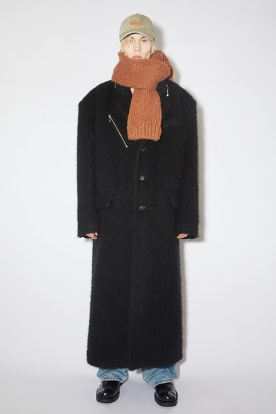 Acne Studios Single-breasted hooded coat - Black outlook