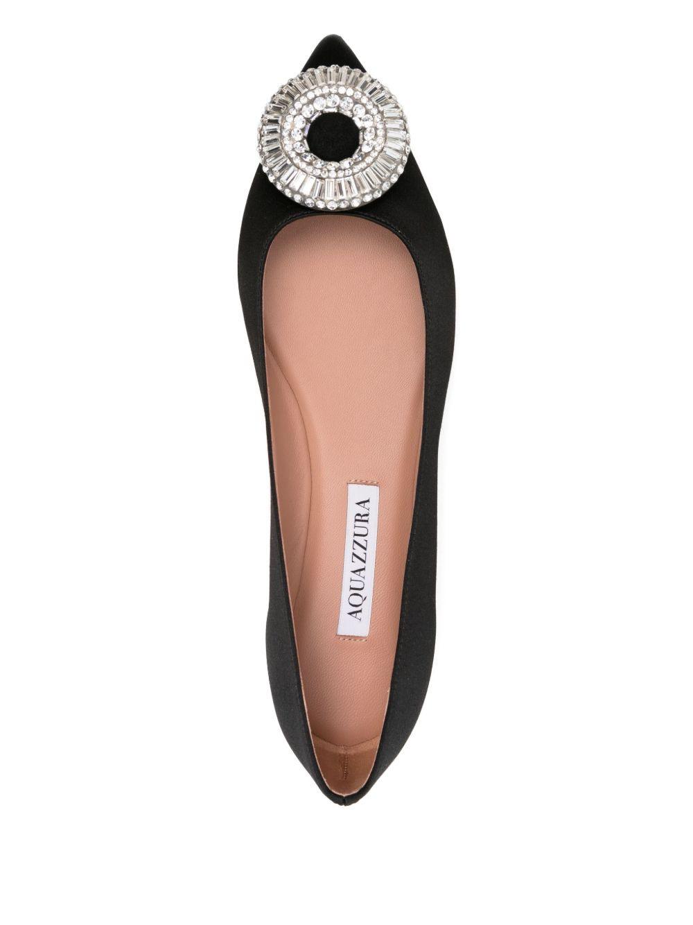 Crystal Hoop embellished flat pumps - 4