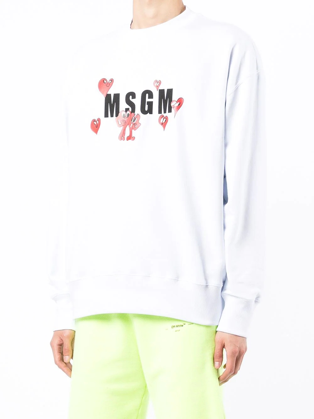 logo-print cotton sweater - 3