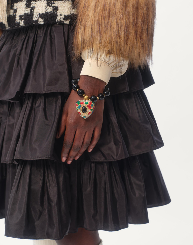 Valentino COEUR ROYAL BRACELET IN METAL, RESIN, ENAMEL AND SWAROVSKI® CRYSTALS outlook