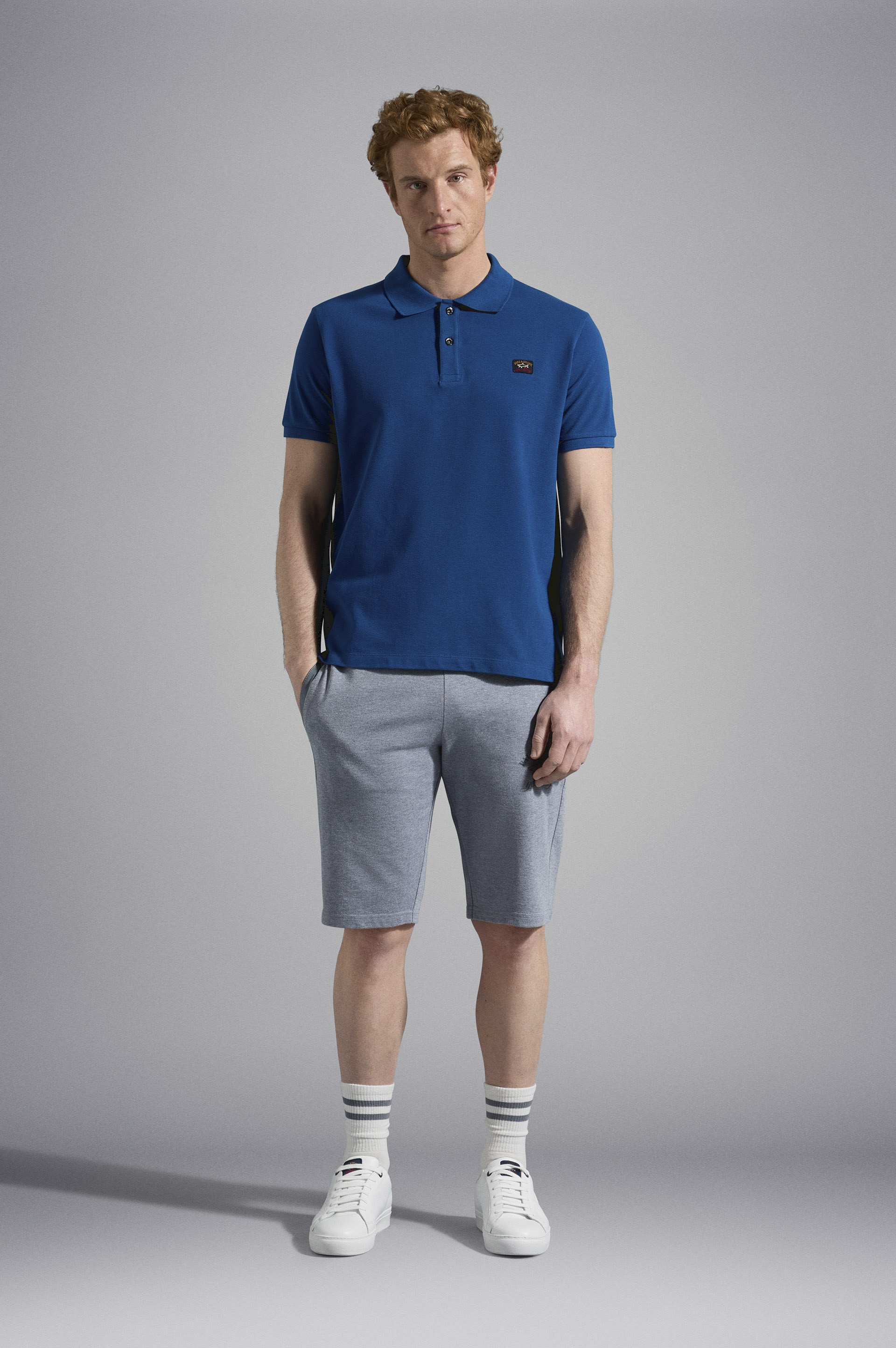 COTTON PIQUÉ POLO WITH ICONIC BADGE - 2