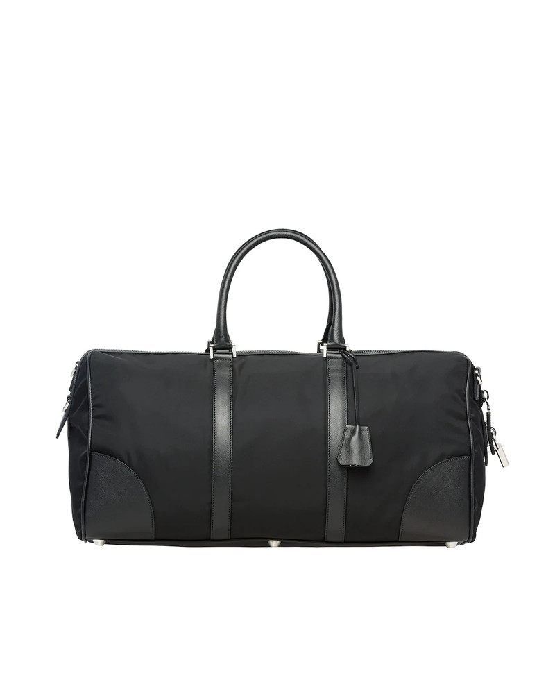 Nylon and Saffiano leather duffel bag 4