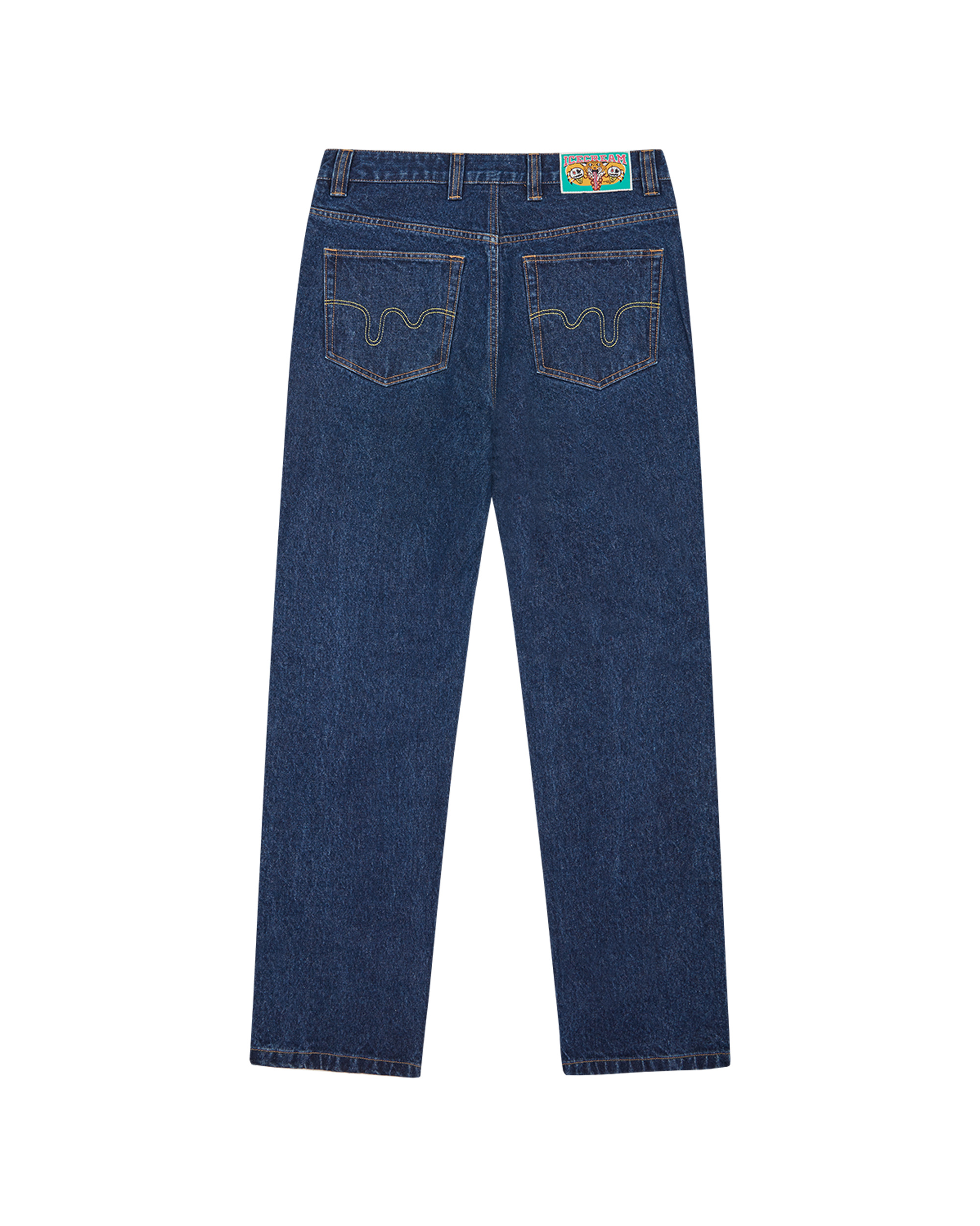 RUNNING DOG DOUBLE SCOOP DENIM PANTS - 2