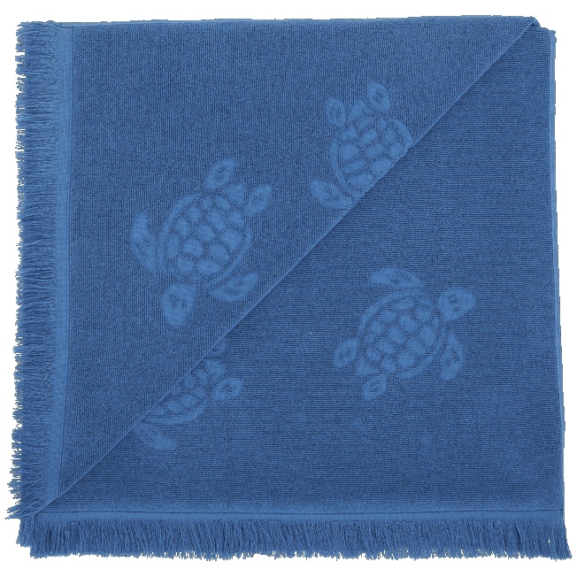 Beach Fouta in Organic Cotton Turtles Jacquard - 2