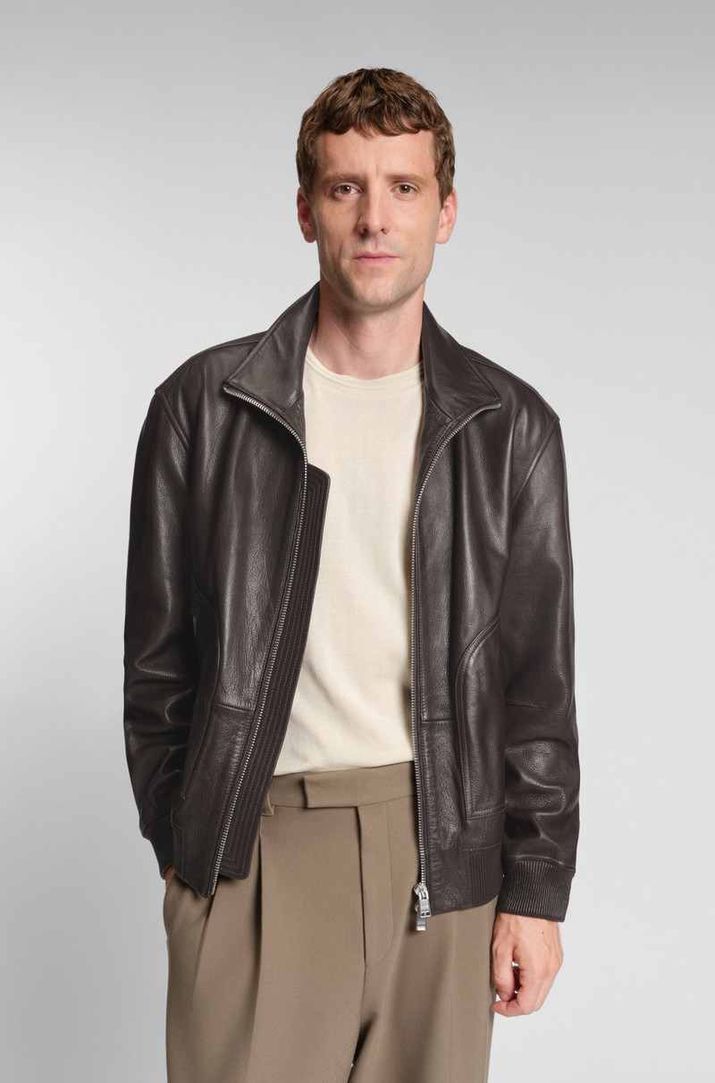 NAPPA-LEATHER JACKET WITH TWO-WAY ZIP 2