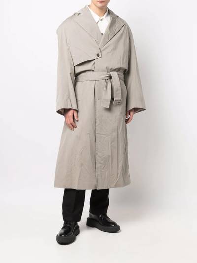 BALENCIAGA belted oversize trench coat outlook