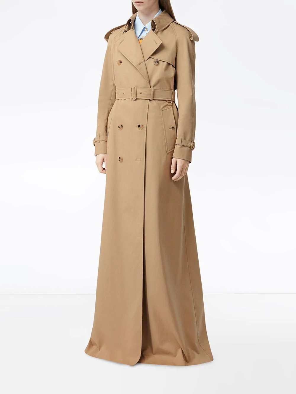 extended belted trench coat - 3