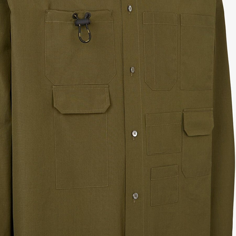 Green poplin shirt 3