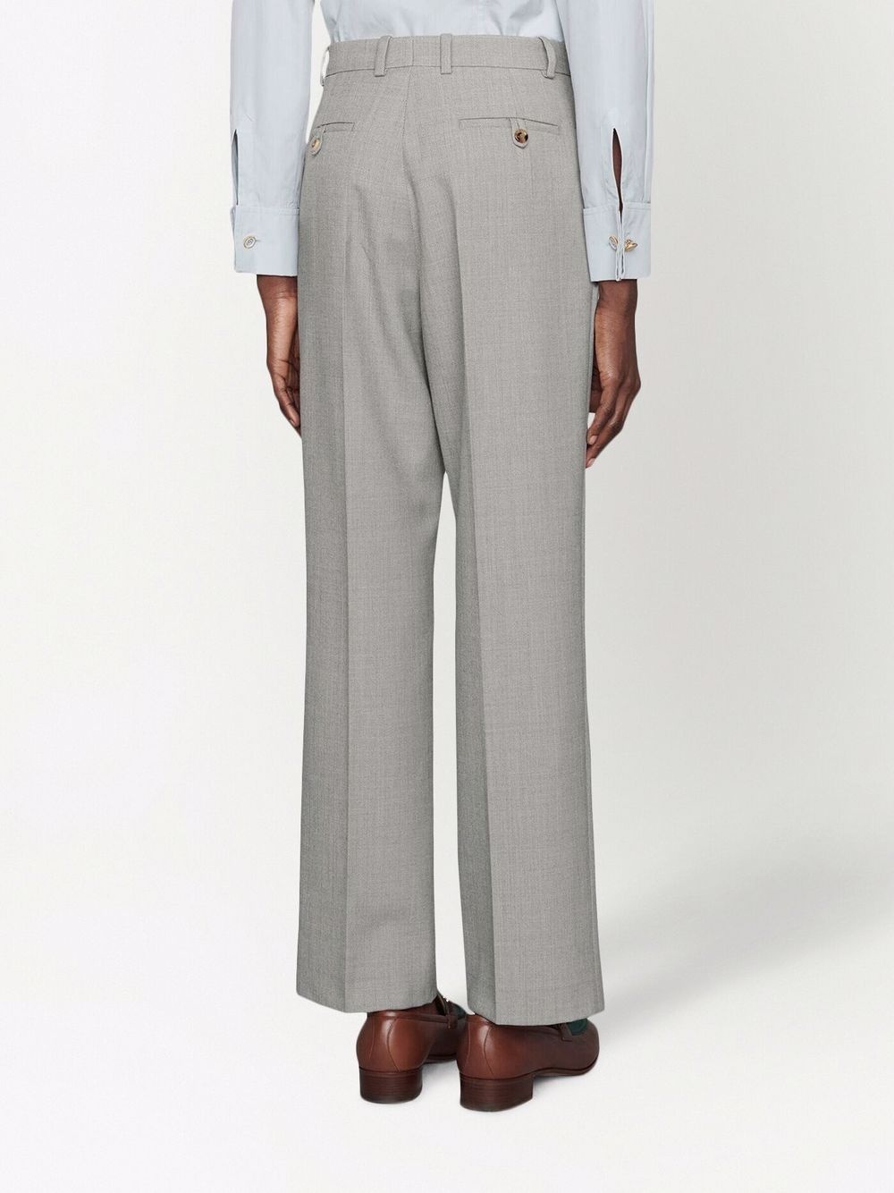 pressed-crease tailored trousers - 4