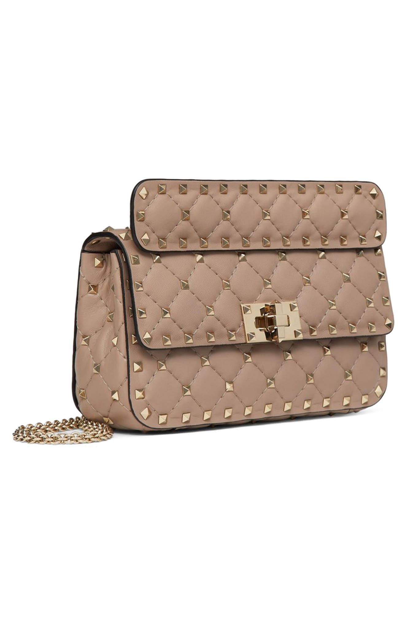 Small Rockstud Leather Shoulder Bag - 6