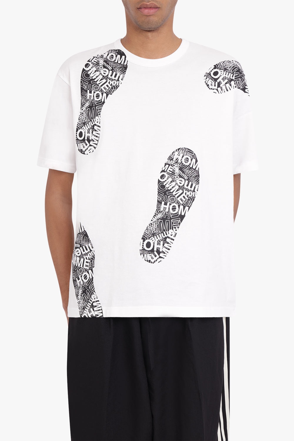 SHOE PRINT T-SHIRT | WHITE/BLACK - 3