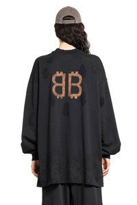 BALENCIAGA Paris-Moon-Double-Front-Oversize-Long-Sleeve-T