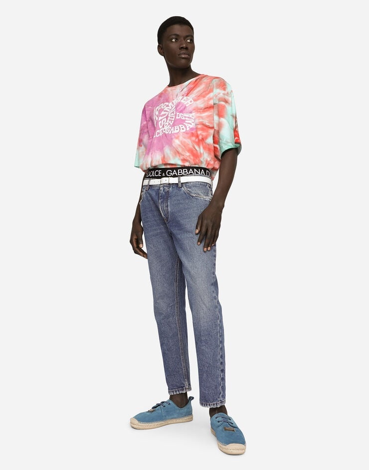 Loose blue wash jeans - 5