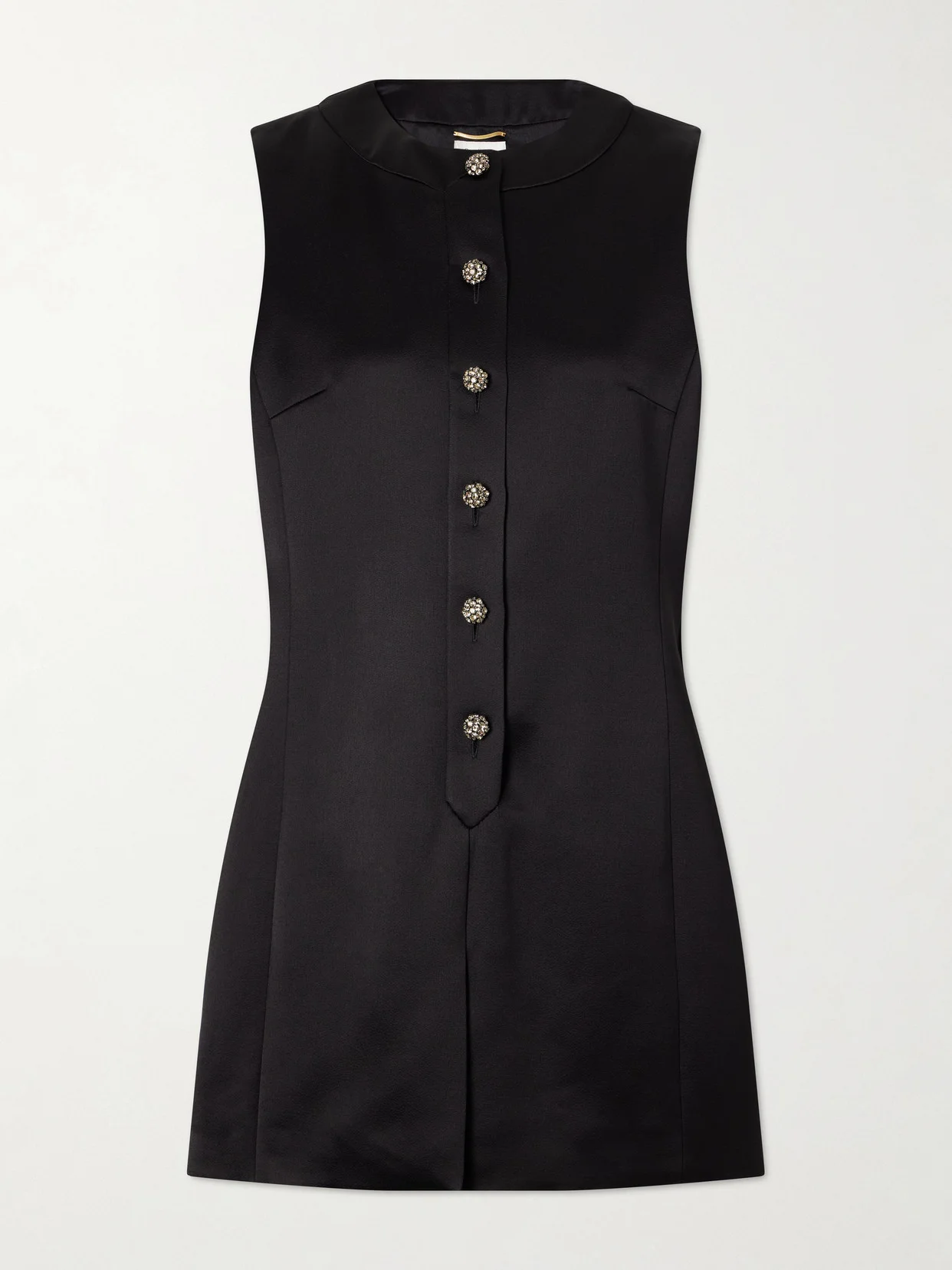 Crystal-embellished Crepe Mini Dress - 1
