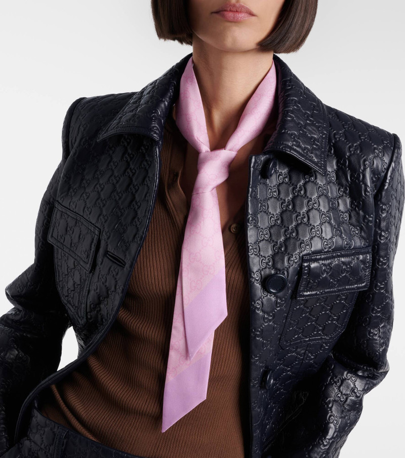 GUCCI GG silk twill scarf outlook